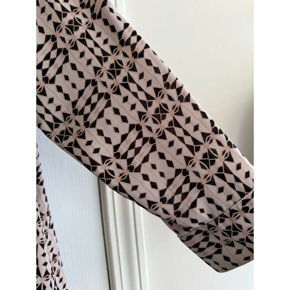 CAbi 784 Colony Club Button Down Black Pale Pink ButtonUp Shirtdress size Medium - Picture 7 of 8